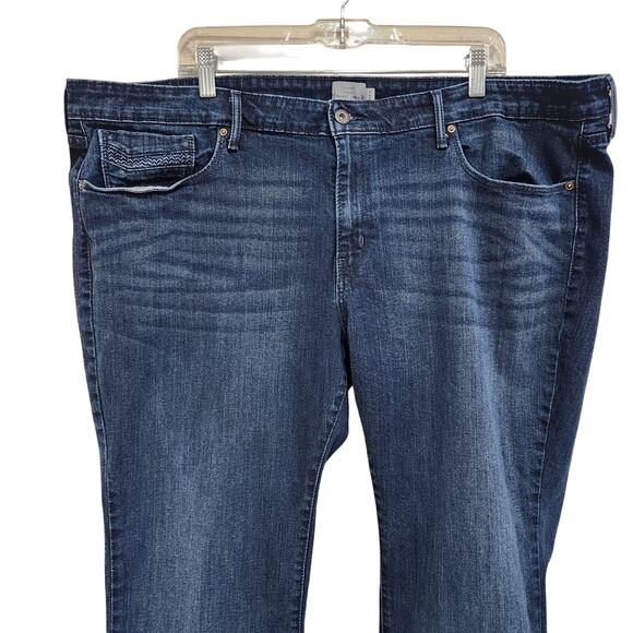 Levi's Slight Curve Boot Cut Jeans Classic Fit High Rise Dark Wash Plus Size 24W - Picture 7 of 10